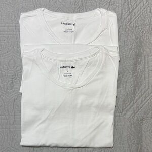 Lacoste White T-Shirts 2 Pck